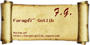 Faragó Gotlib névjegykártya